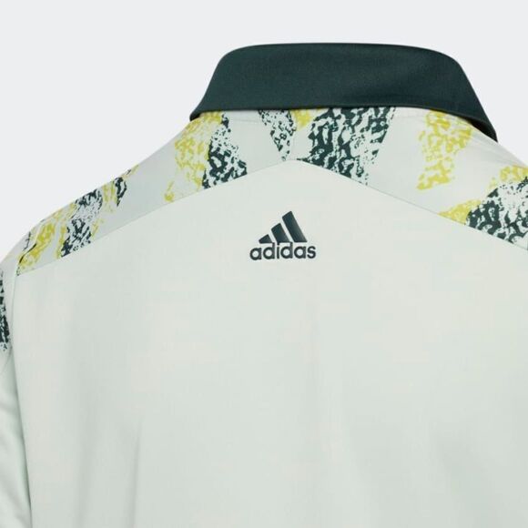 NWT Adidas Printed Colorblock Polo Golf Shirt Mint Green - Picture 5 of 13